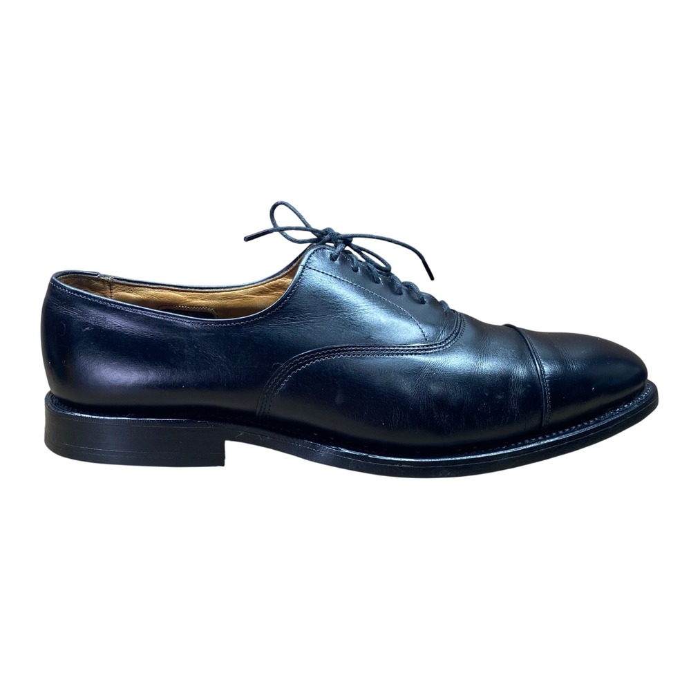 Allen Edmonds Park Avenue Oxford Mens 9.5 C Black USA 1985 Vintage Dress Shoes